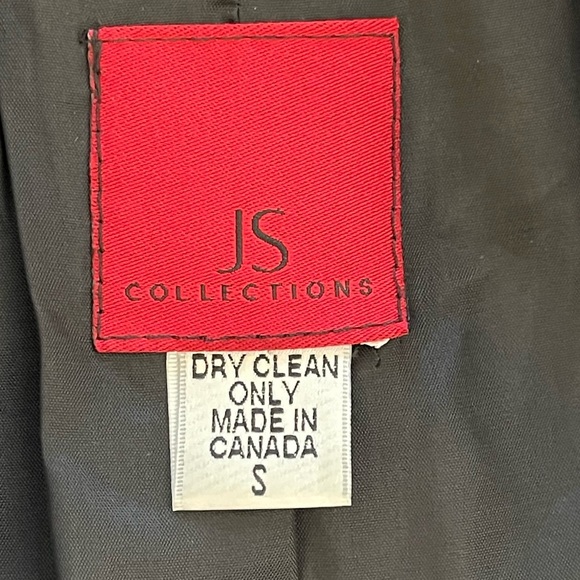 JS Collection VTG Long Black Cotton Velvet Opera Cape Coat Size Small Whimsical - Picture 10 of 11